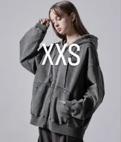 CLEL ヘビーウェイト ロゴ刺繍フルジップパーカーXXSサイズ