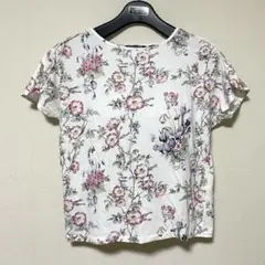 ユニクロ サンダーソン Tシャツ 花柄 フラワープリント フレンチスリーブ S