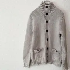 GAP ベージュ　カーディガン　ボタン　無地　シンプル　美品　S メンズ