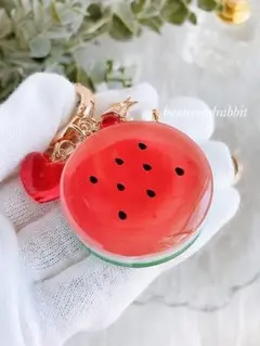 スイカゼリーキーホルダー ♬.*゜ サークル型