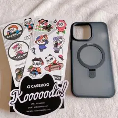 iPhone 14ProMax ケース マット ワイヤレス対応 黒色
