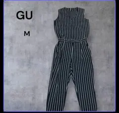 ⭐︎美品⭐︎ GU ストライプ オールインワン Mサイズ ゆったり