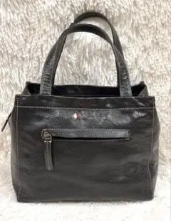 Dakota ダコタ ハンドバッグ レザー 黒 トリコローレ　収納力