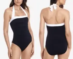 ラルフローレン　レースデザイン 黒 ワンピース水着 ラルフローレン SWIMSUITS ワンピース水着 ブラック (Ralph