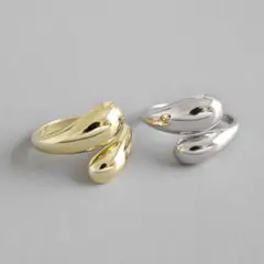j68 新品☆即日発送 2個セット 指輪☆韓国デザイン ペアリング D39