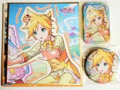 プロセカ 鏡音レン ミニ色紙 缶バッジ ワンダショ