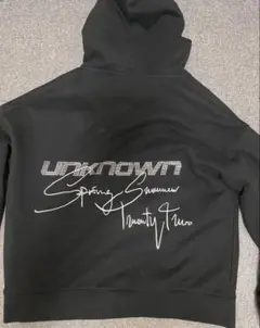 UNKNOWN LONDON ラインストーン フーディー ブラック
