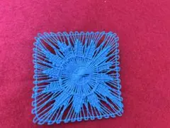 カラフルなニャンドゥティレース　刺繍　四角モチーフ