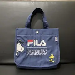 新品　FILA ×PEANUTS 　トートバッグ 　スヌーピー　ネイビー
