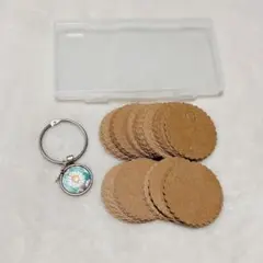 フロスドロップ　100個セット　直径5cm お花のキーホルダー付き