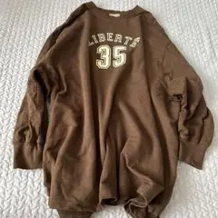 Samansa Mos2 リバティー 35 スウェット Fサイズ ブラウン