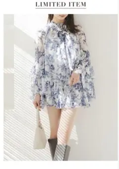 《新品未使用》 SNIDEL 梅田阪急限定 ラッフルミニセットアップ サイズM