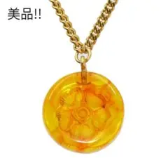 T1774 美品!! シャネル カメリアデザイン ペンダント ネックレス 98A