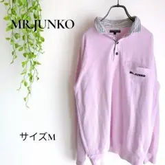 b2190　MR.JUNKO　ピンクポロシャツ風　 M　カジュアル　メンズ