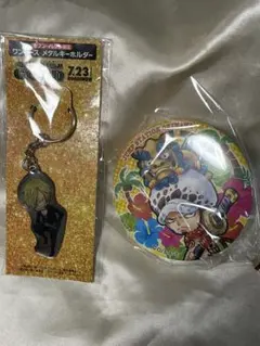 ワンピース缶バッジ　ジャンプステーション　沖縄限定　ロー　サンジストラップおまけ