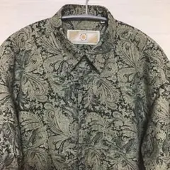 総柄 ペイズリー長袖シャツ ボタニカル デザインシャツ 日本製