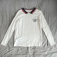 TOMMY Vネック長袖カットソー M ホワイト