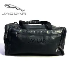 希少 JAGUAR ジャガー ボストンバッグ レザー ツアー 黒 鞄 キャリー