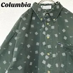 90s コロンビア Columbia ボタンダウン 長袖シャツ ペイズリー 総柄