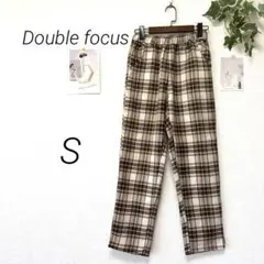 9557-1 Double focus チェック柄カジュアルパンツ S