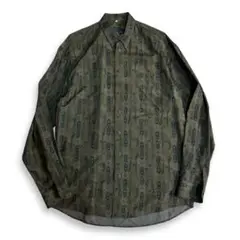 秀逸【VINTAGE】80s 90s 総柄 ビンテージシャツ ネイティブ柄 古着