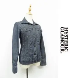 R115/ HYSTERICS ヒステリクス デニムジャケット 裾ゴム 青