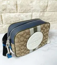新品未使用☆COACH デンプシーカメラバッグ ジャガード カーキ×グリーン