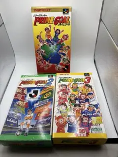 ナムコ Jリーグサッカー プライムゴール 1 2 3 SFC 3本セット箱説付き