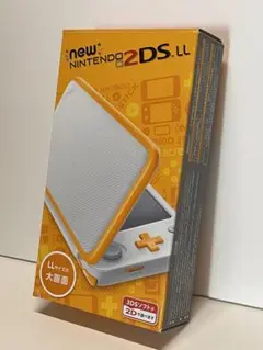 Newニンテンドー2DS LL ホワイト×オレンジ 新品充電ケーブル+SDカード