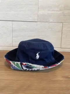 ラルフローレン　ポロベア　リバーシブルベビー帽子