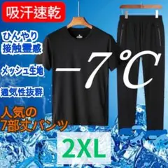 速乾　スポーツ　シャツ　パンツ　セットアップ　冷感　ユニセックス　部屋着　2XL