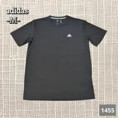 A-1455〈adidas〉M climalite ブラック Tシャツ