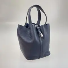 未使用 エルメス HERMES ピコタンロックMM ブルーニュイ シルバー Z刻