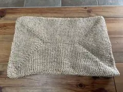 ハンドメイド　麻で編んだラグマット