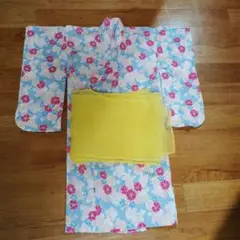 花柄浴衣 110サイズと帯セット