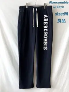 良品 A&F アバクロンビー&フィッチ ロゴ アップリケ スウェットパンツ M