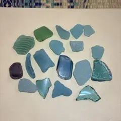【508】シーグラス　セット　水色　ブルー　青　茶色　ブラウン　透明　半透明