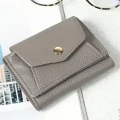 LASIEM 三つ折り財布 グレー