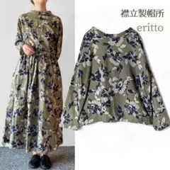 eritto 襟立製帽所／岡山発ブランド リネンコットンロールネックブラウス