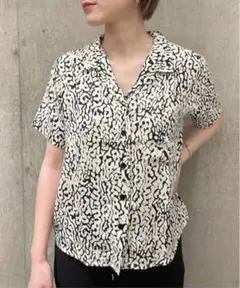LUSANA / ルサーナ　レオパード　半袖シャツ