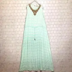 マガザ ノースリーブロングワンピースサイズ F シンプル　人気デザイン