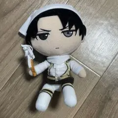 進撃の巨人　ぬいぐるみストラップ　リヴァイ　エレン　お掃除ver フィギュアメーカーGift - 進撃の巨人 ぬいぐるみストラップ