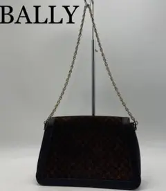 BALLY バリー ショルダーバッグ ブラウン ゴールドチェーン オシャレ