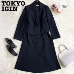【美品】東京イギン ブラックフォーマル 喪服礼服 ワンピース 高級 XL 黒
