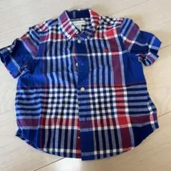 Ralph Lauren チェック柄シャツ 18M 半袖　90 美品