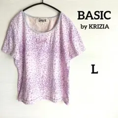 BASIC by KRIZIA♡Tシャツ　 薄紫 アニマルプリント