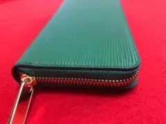新品 長財布 グリーン レザー メンズ レディース エピ柄 緑