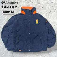 希少Columbiaコロンビアイリノイ大学カレッジ系ウォームアップジャケット紺M