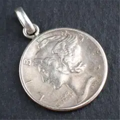 ビンテージコイン ペンダントトップ 1944年 アメリカンワンダイム 1DIME