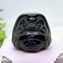 【天然石】オプシディアン ダルマの置物